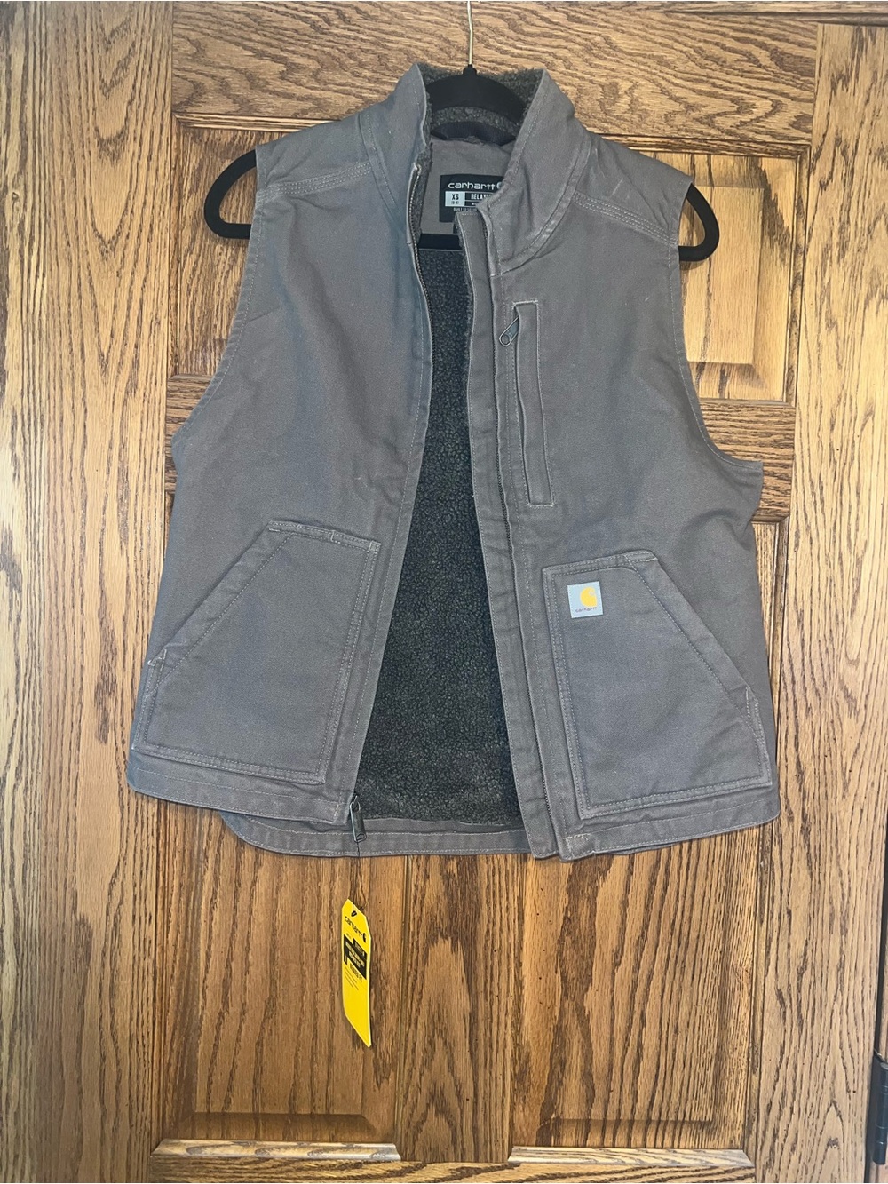 Carhartt Kids' Brown Work Vest with Heavy-Duty Shell